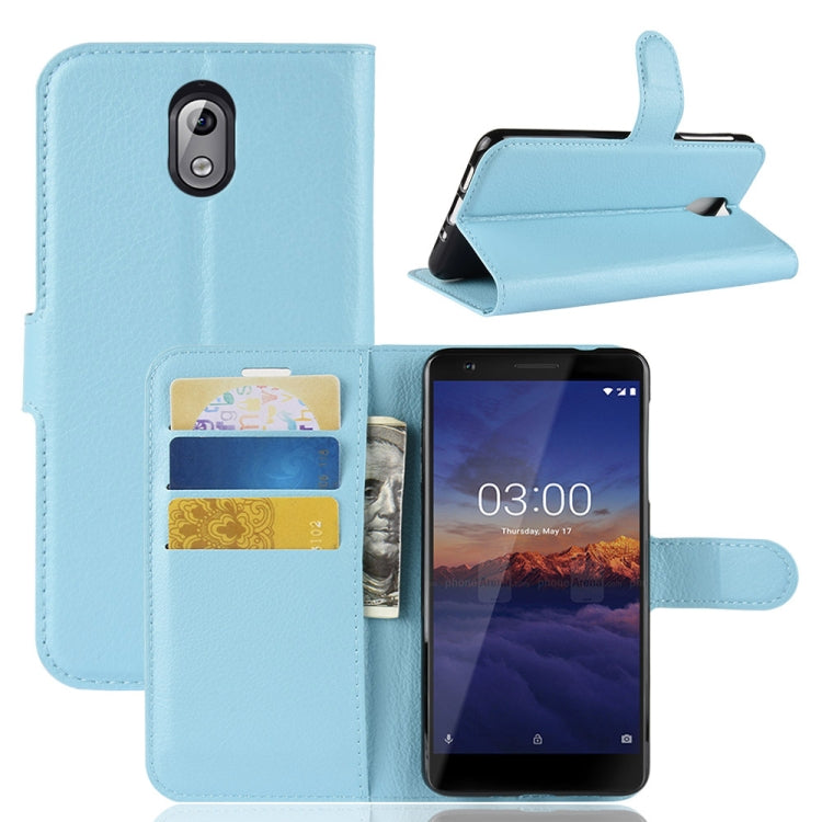 Litchi Texture Horizontal Flip Leather Case for Nokia 3.1, with Wallet & Holder & Card Slots