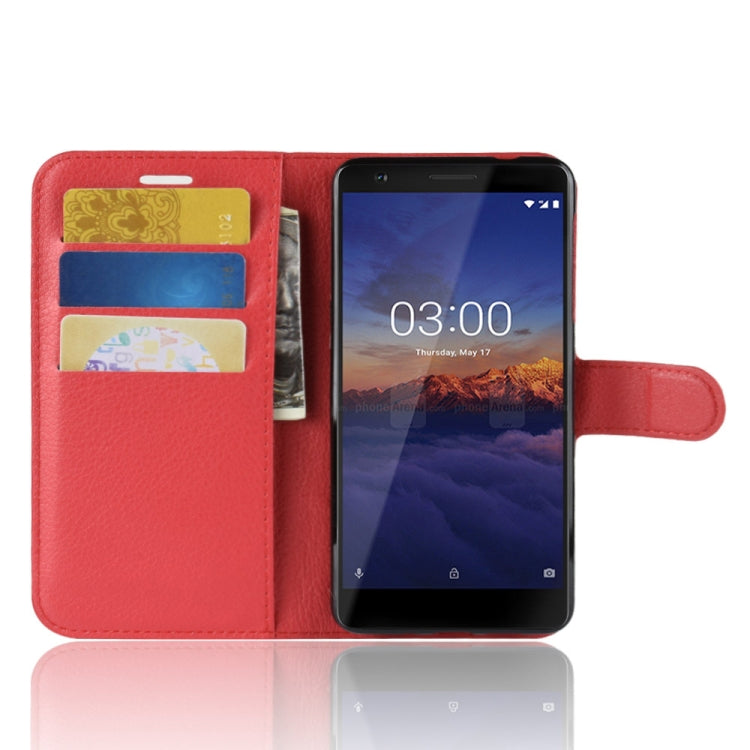 Litchi Texture Horizontal Flip Leather Case for Nokia 3.1, with Wallet & Holder & Card Slots