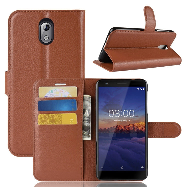 Litchi Texture Horizontal Flip Leather Case for Nokia 3.1, with Wallet & Holder & Card Slots