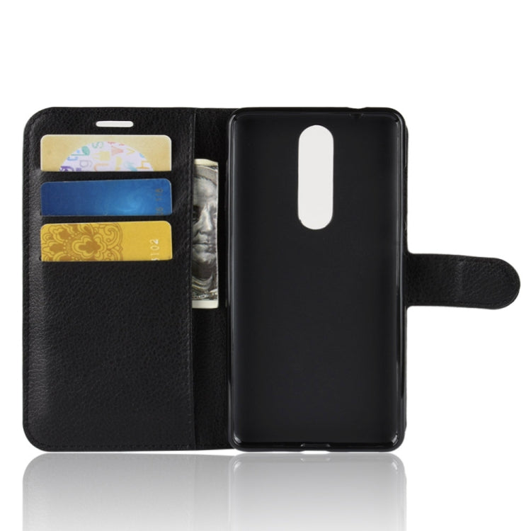Litchi Texture Horizontal Flip Leather Case for Nokia 5.1, with Wallet & Holder & Card Slots