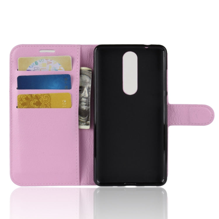 Litchi Texture Horizontal Flip Leather Case for Nokia 5.1, with Wallet & Holder & Card Slots