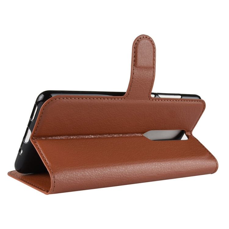 Litchi Texture Horizontal Flip Leather Case for Nokia 5.1, with Wallet & Holder & Card Slots