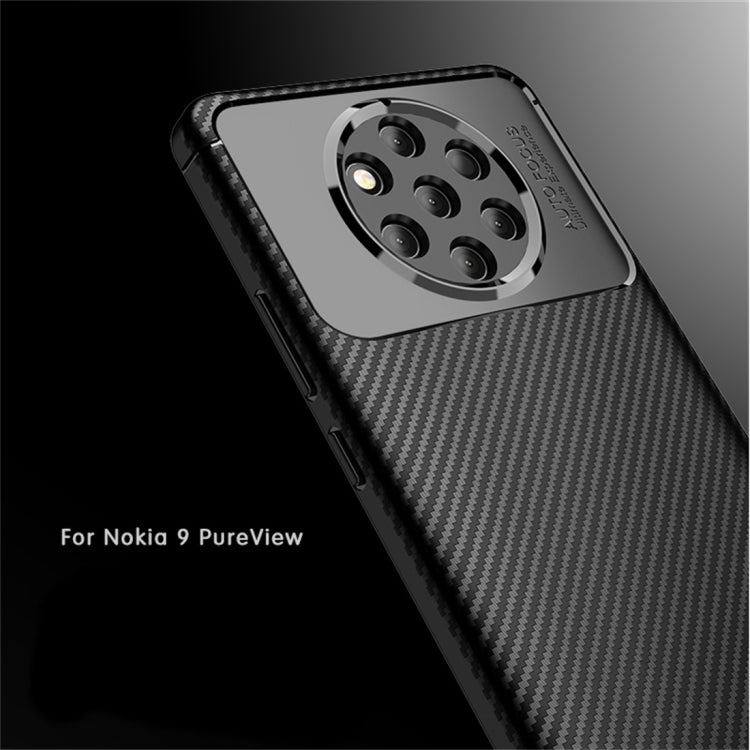 Carbon Fiber Texture Shockproof TPU Case for Nokia 9 PureView