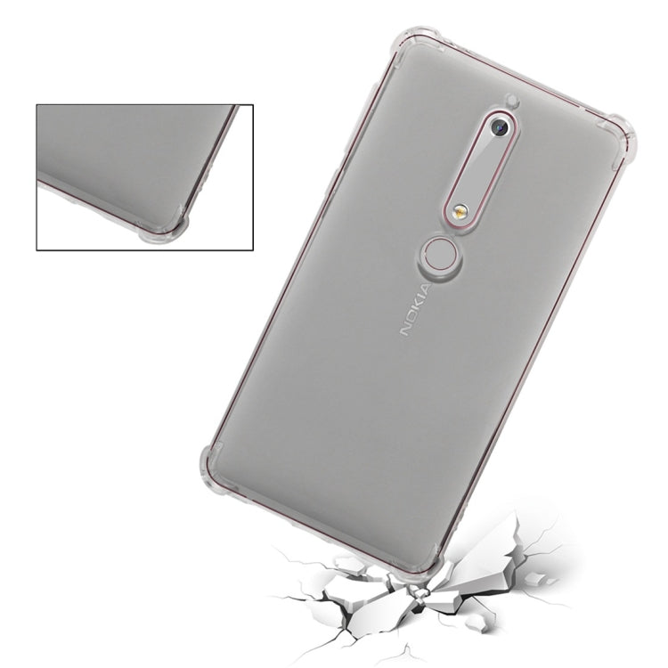 Shockproof TPU Protective Case for Nokia 6.1 / 6 (2018) (Transparent)