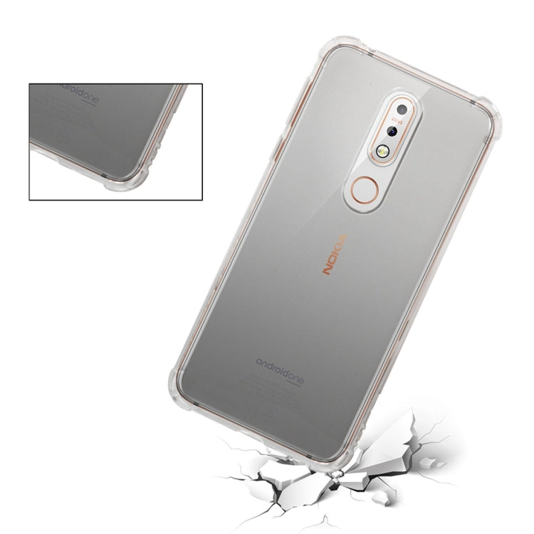 Shockproof TPU Protective Case for Nokia 7.1 (Transparent)