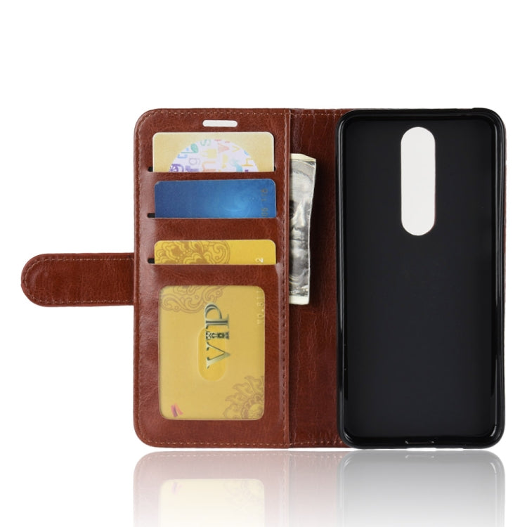 Crazy Horse Texture Horizontal Flip Leather Case for Nokia 5.1 Plus(X5), with Wallet & Holder & Card Slots