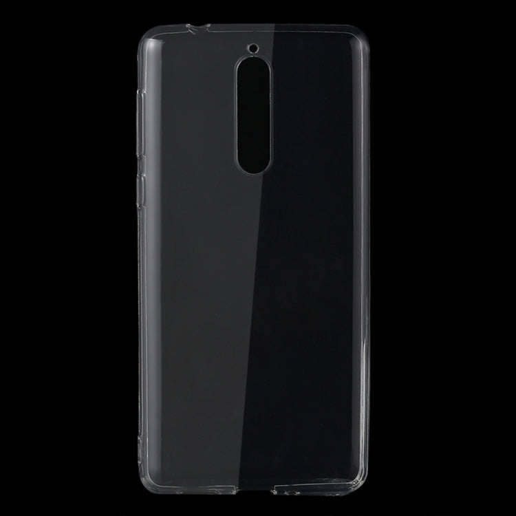 50 PCS for Nokia 8 0.75mm Ultra-thin Transparent TPU Protective Case