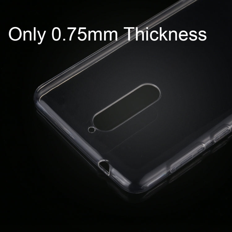 50 PCS for Nokia 8 0.75mm Ultra-thin Transparent TPU Protective Case