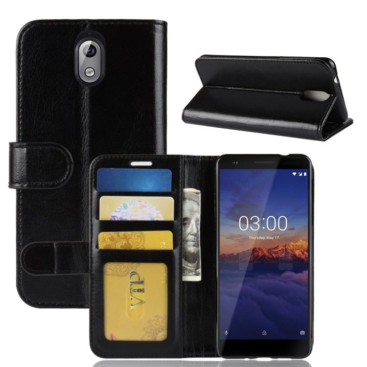 PU + TPU Crazy Horse Texture Horizontal Flip Leather Case for Nokia 3.1, with Wallet & Holder & Card Slots