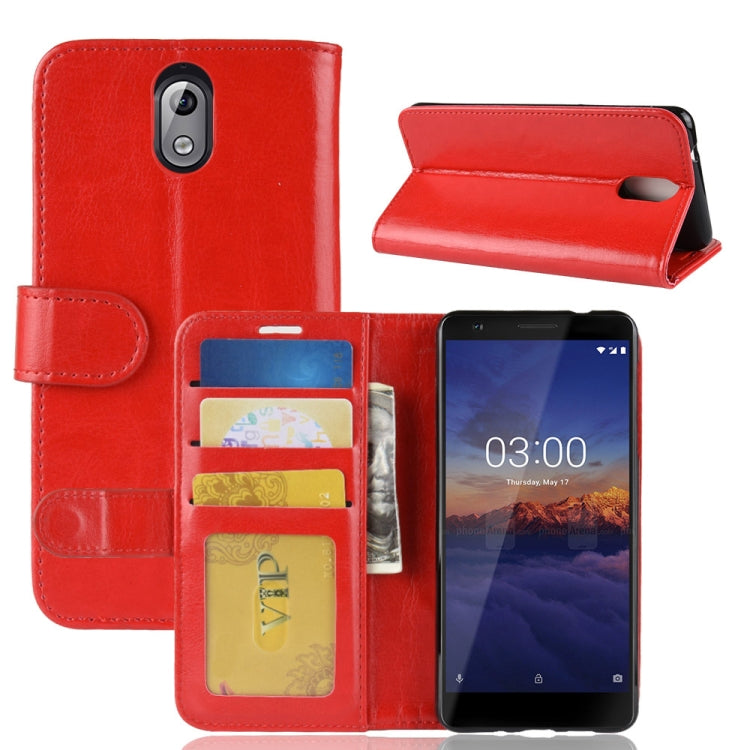 PU + TPU Crazy Horse Texture Horizontal Flip Leather Case for Nokia 3.1, with Wallet & Holder & Card Slots