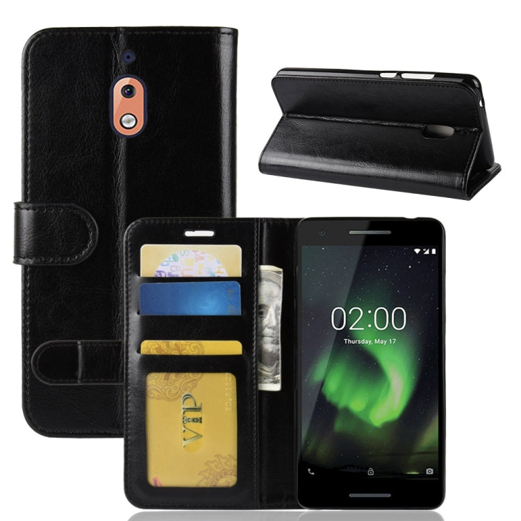 PU + TPU Crazy Horse Texture Horizontal Flip Leather Case for Nokia 2.1, with Wallet & Holder & Card Slots