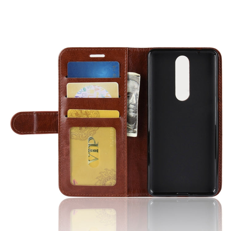 PU + TPU Crazy Horse Texture Horizontal Flip Leather Case for Nokia 5.1, with Wallet & Holder & Card Slots