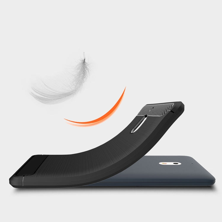 Brushed Texture Carbon Fiber Shockproof TPU Case for Nokia 2.1