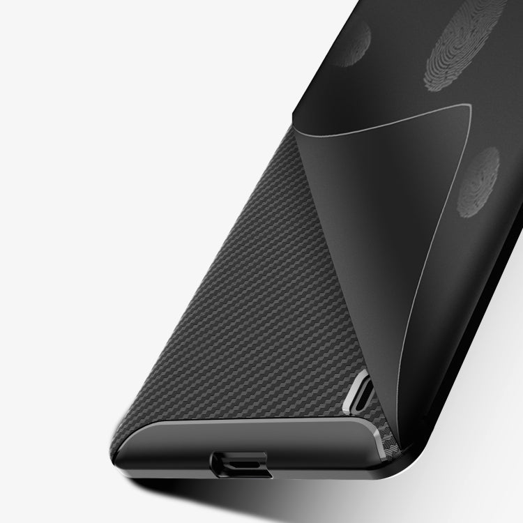 Carbon Fiber Texture Shockproof TPU Case for Nokia 1 Plus