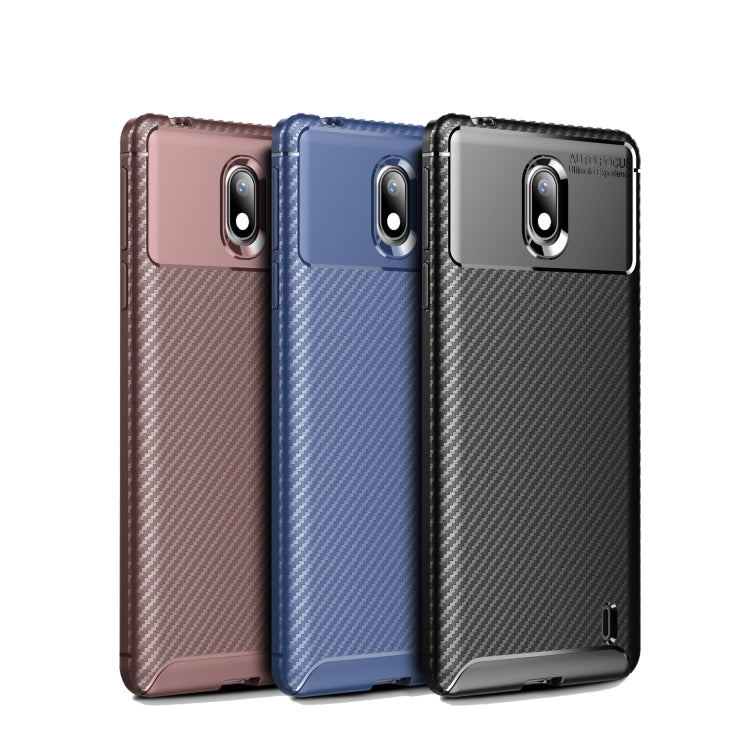 Carbon Fiber Texture Shockproof TPU Case for Nokia 1 Plus