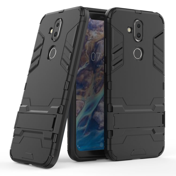Shockproof PC + TPU Case for Nokia 8.1 / X7, with Holder