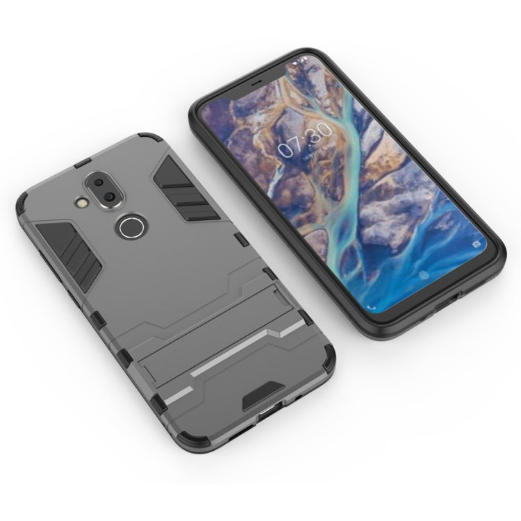 Shockproof PC + TPU Case for Nokia 8.1 / X7, with Holder