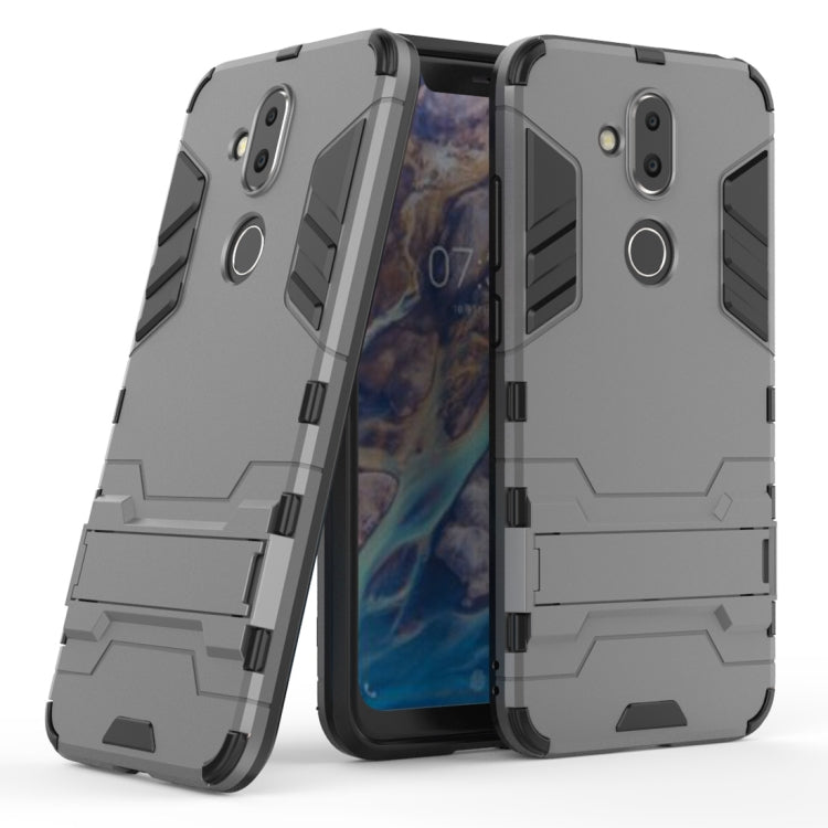 Shockproof PC + TPU Case for Nokia 8.1 / X7, with Holder