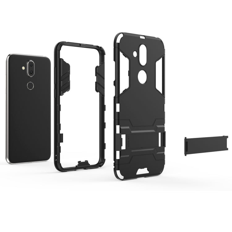 Shockproof PC + TPU Case for Nokia 8.1 / X7, with Holder