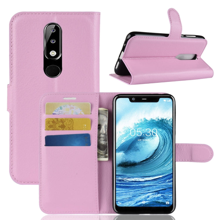 Litchi Texture Horizontal Flip Leather Case for Nokia 5.1 Plus (X5), with Wallet & Holder & Card Slots