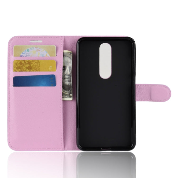 Litchi Texture Horizontal Flip Leather Case for Nokia 5.1 Plus (X5), with Wallet & Holder & Card Slots