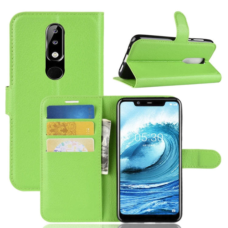 Litchi Texture Horizontal Flip Leather Case for Nokia 5.1 Plus (X5), with Wallet & Holder & Card Slots