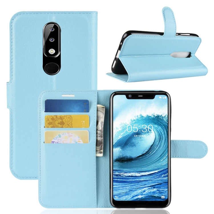 Litchi Texture Horizontal Flip Leather Case for Nokia 5.1 Plus (X5), with Wallet & Holder & Card Slots