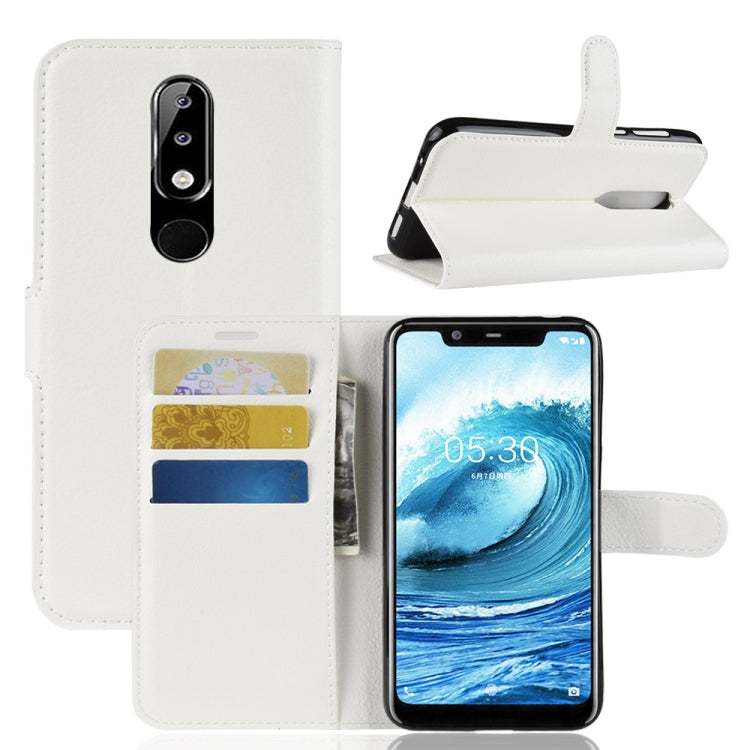 Litchi Texture Horizontal Flip Leather Case for Nokia 5.1 Plus (X5), with Wallet & Holder & Card Slots