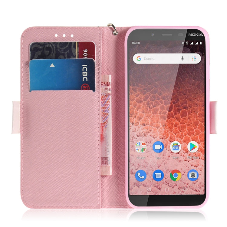 3D Colored Drawing Magnolia Pattern Horizontal Flip Leather Case for Nokia 1 Plus, with Holder & Card Slots & Wallet