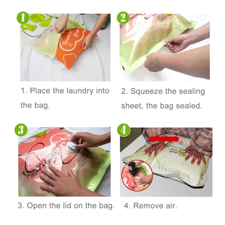 Flower Pattern Compressed Organizer Vacuum Bags, Size: 60*80cm