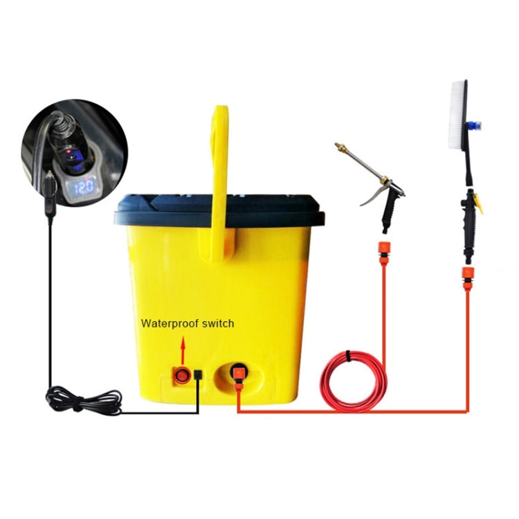 LEJA HL-25L Outdoor Multi-function Electric Car Washing Machine Vehicle Automatic Washing Tools, Water Storage: 25L, AC 220V(Yellow)