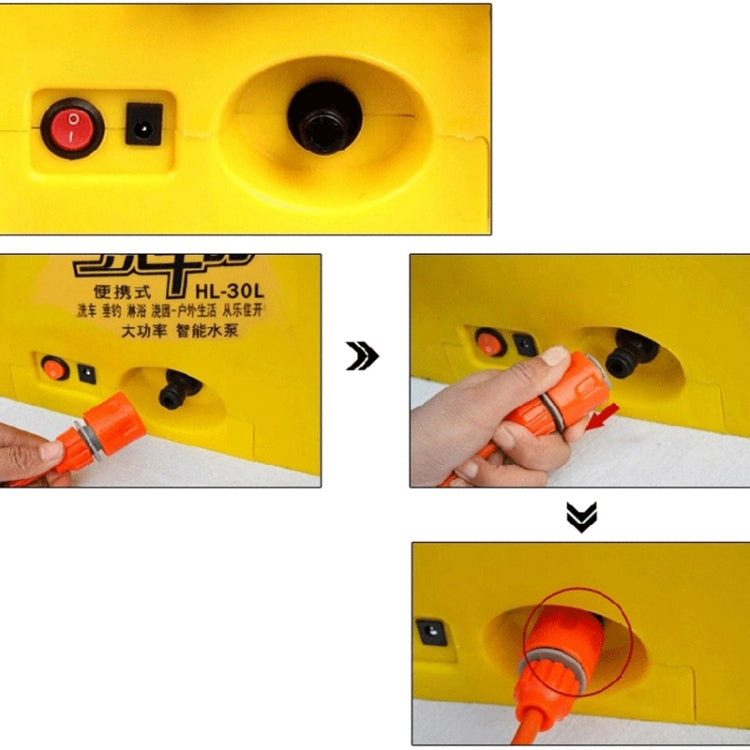 LEJA HL-25L Outdoor Multi-function Electric Car Washing Machine Vehicle Automatic Washing Tools, Water Storage: 25L, AC 220V(Yellow)