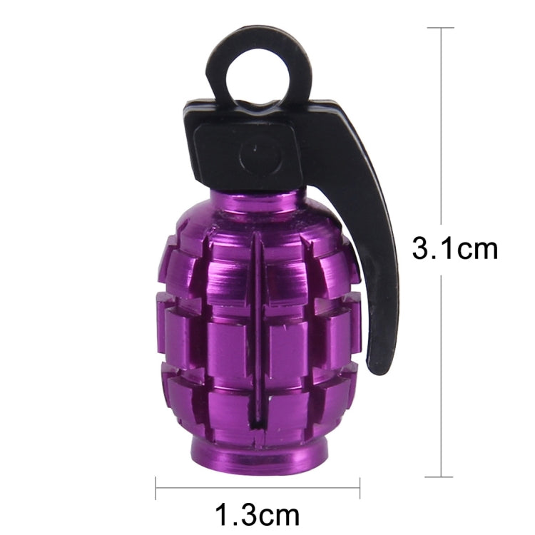 4 PCS Universal Grenade Shaped Car Tire Valve Caps