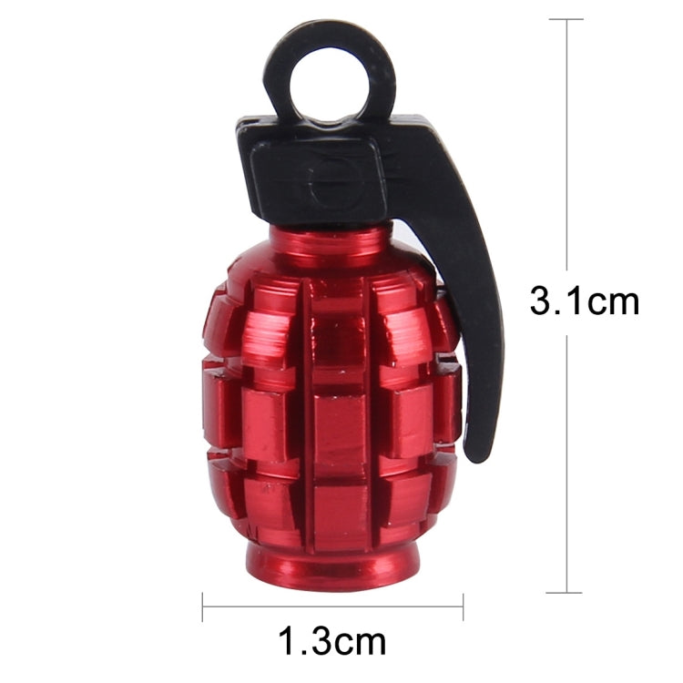 4 PCS Universal Grenade Shaped Car Tire Valve Caps