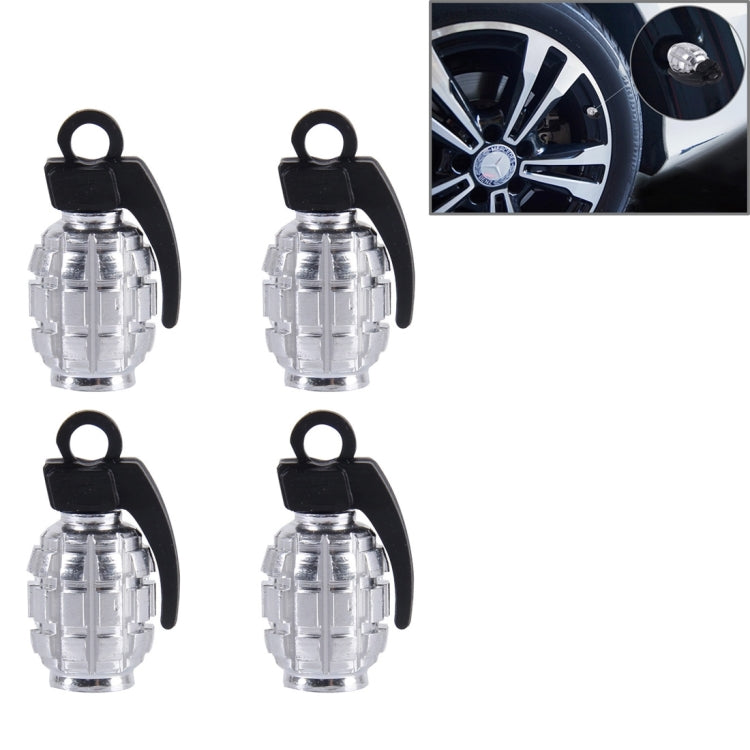 4 PCS Universal Grenade Shaped Car Tire Valve Caps