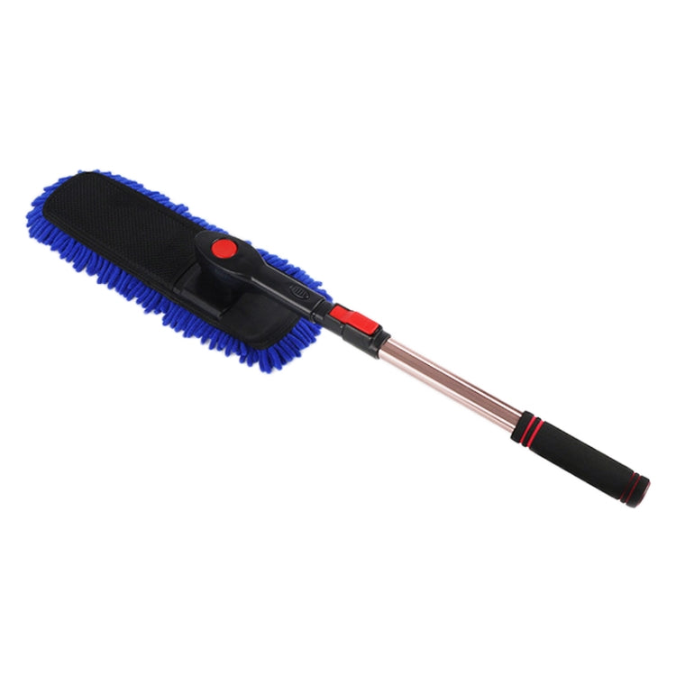 Car Adjustable Telescopic Cleaning Wiping Soft Silk Mop Wash Brush Tool, After Stretching: about 105cm, Before Stretching: about 80cm(Blue)