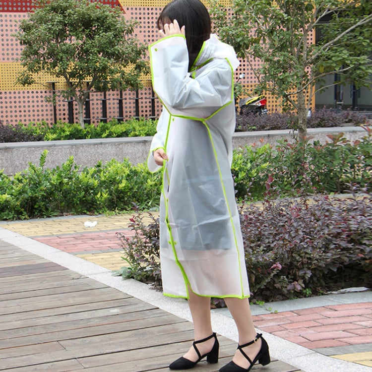 Fashionable Simple Male and Female Students Single Transparent Frosted Raincoat, Size: L