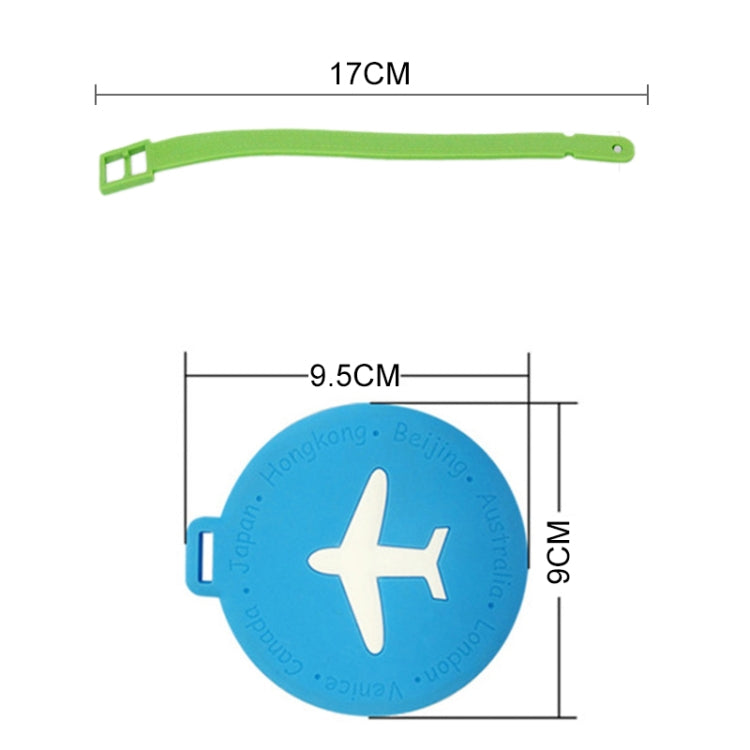 3 PCS Round PVC Luggage Tag Travel Bag Identification Tag