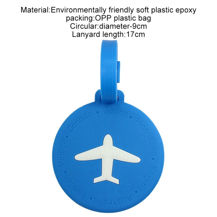 3 PCS Round PVC Luggage Tag Travel Bag Identification Tag
