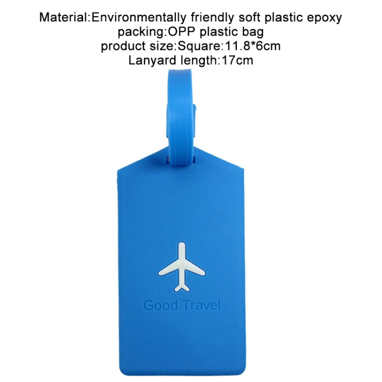 3 PCS Square PVC Luggage Tag Travel Bag Identification Tag