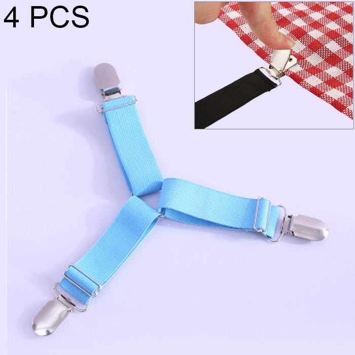 4 PCS Adjustable Bedspread Tablecloth Curtain Sofa Cover Holder Tent Metal Fixed Clips