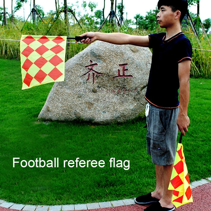 2 PCS Football Training Banners Flag Football Referee Patrol Flag