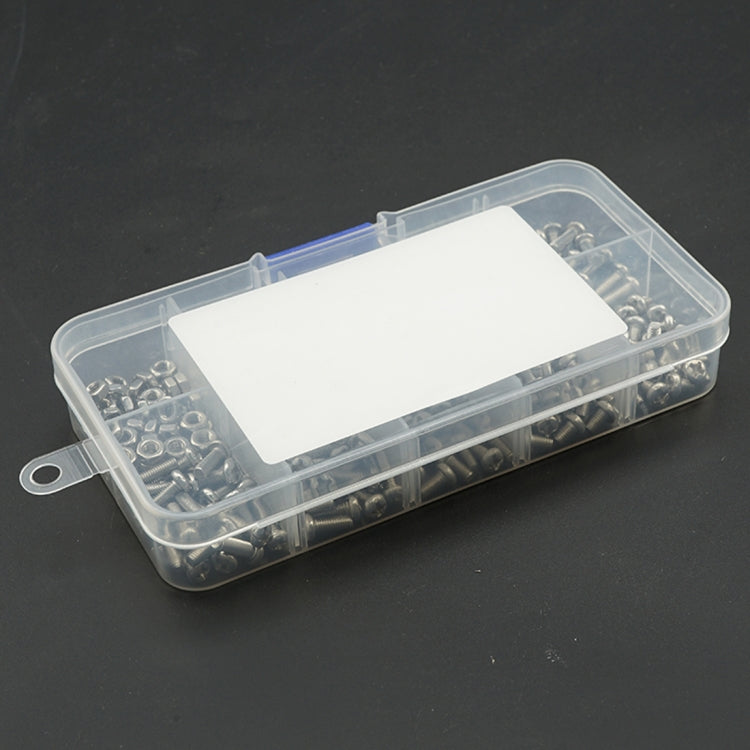 300 PCS M3 Stainless Steel 304 Cross Pan Head Screw Nut Flat Mat Spring Lock Washers Combination Set