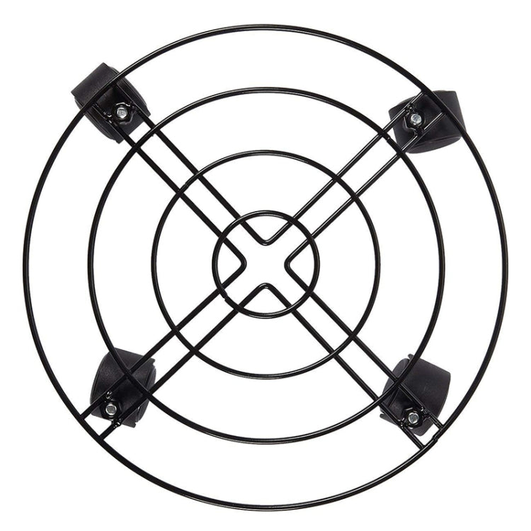 Iron Plant Flower Pot Stand Universal Wheel Moving Round Flower Pot Rack, Diameter: 30cm