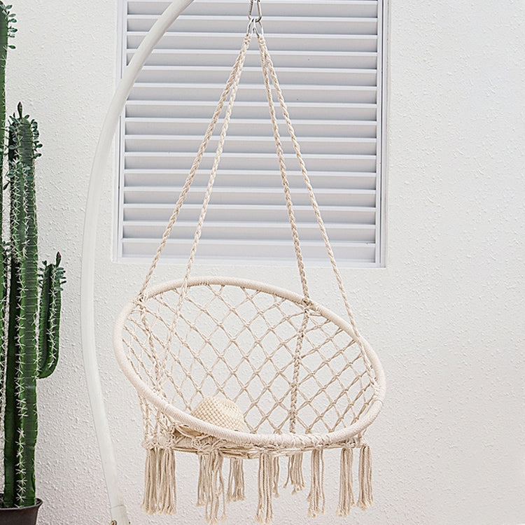 Indoor Single Cotton Rope Woven Swing Chair