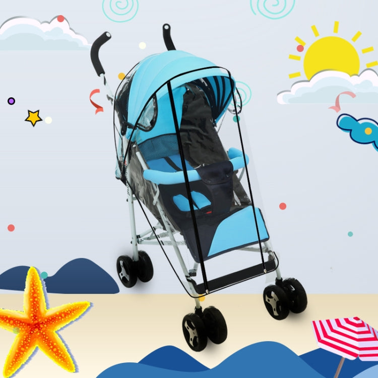 Adjustable Transparent Cover For Golf Carts, Baby Strollers And Wheelchairs To Provide Protection From Rain, Wind, and Mist, even mosquito(Transparent food grade small size straight line mode)