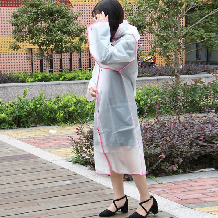 Fashionable Simple Male and Female Students Single Transparent Frosted Raincoat, Size: M