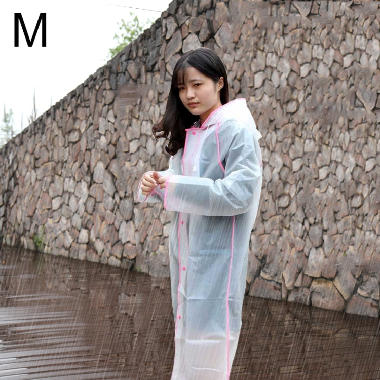 Fashionable Simple Male and Female Students Single Transparent Frosted Raincoat, Size: M