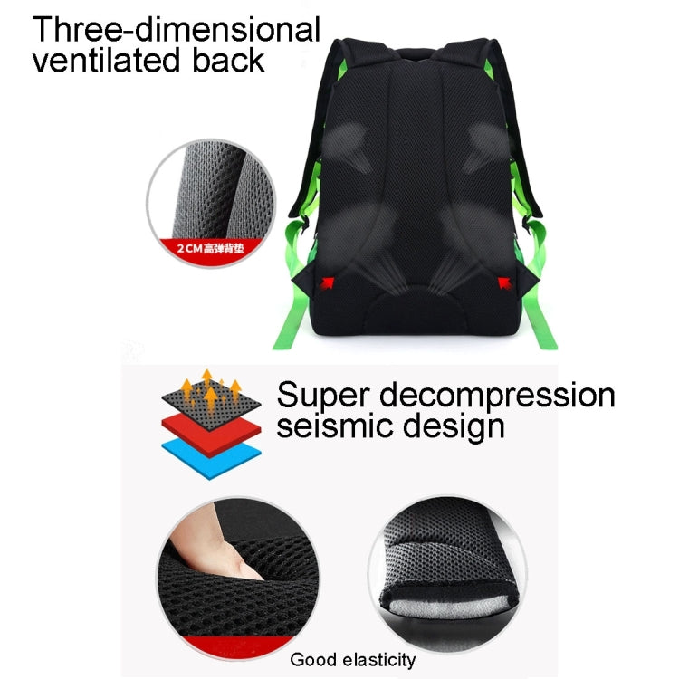 INDEPMAN DL-B029 Fashion Student Schoolbag 13.5 inch Nylon Laptop Notebook Computer Bag Backpack Shoulders Bag Outdoors Travelling Bag with Adjustable Shoulder Strap & Professional Lock Catch for Men and Women, Size: 45 x 30 x 12 cm(Yellow)