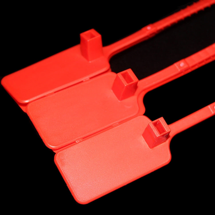 100 PCS Plastic Seal Cable Tie Padlock for Logistics Security, Random Colors Delivery